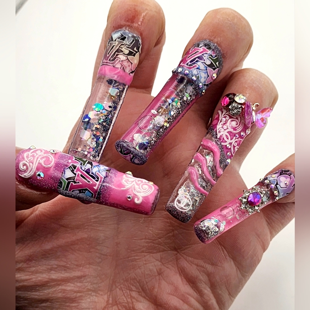 Acrylic Aqua Nails 💅 Set